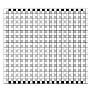 Grid for designing 4 inch pattern weaves on the Zoom loom, weavette, weave-it etc
