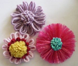 Loop Stitch Centres on Loomed Flowers