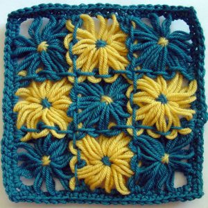 Weave Stitch for Joining Square Loomed Flowers Weave Stitch for Joining Square Loomed Flowers