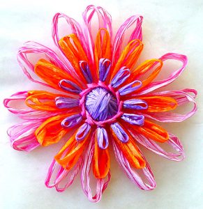 Varnishing Loomed Flowers