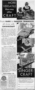 The Singercraft Guide Advertisement from Needlecraft Magazine, October 1933