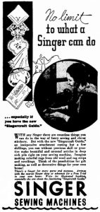 “No Limit to what a Singer can do”, Australian Newspaper Advertisement, 1934