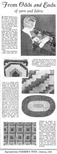 “From Odds and Ends of Yarn and Fabric” from Farmer’s Wife, January 1933