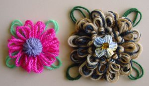 Loomed Flowers with Loopy Leaves