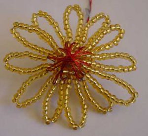 Faux French Beaded Loomed Flowers