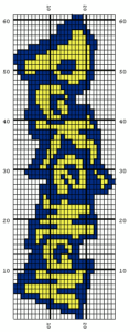 Pokémon Logo Knitting Chart