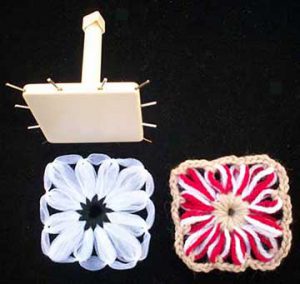 Stitching An Open Centre on a Loomed Flower