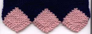 Diamond Garter Stitch Edging