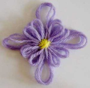 Concave Diamonds on a Round Flower Loom