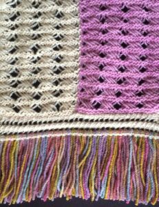 Knitted Afghan – Lattice Pattern Knitted Afghan – Lattice Pattern