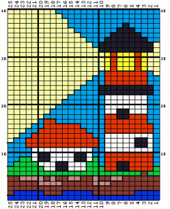 Lighthouse Knitting Chart Lighthouse Knitting Chart
