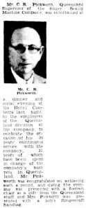 Mrs Pickworth’s Presentation, The Courier-Mail, Brisbane Saturday 14 April 1934