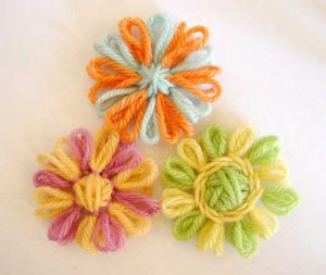 Two Colour Petals on Loomed Flowers
