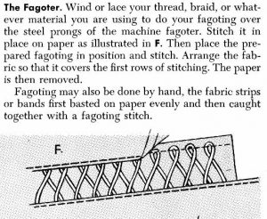 How to Use the Singercraft Fagoter Without Stay Lines from “Sewing for the Home” 1946 How to Use the Singercraft Fagoter Without Stay Lines from “Sewing for the Home” 1946