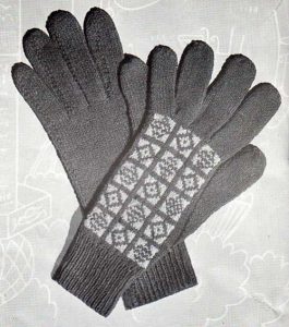 Pine Gloves with Fair-Isle Backs Pine Gloves with Fair-Isle Backs