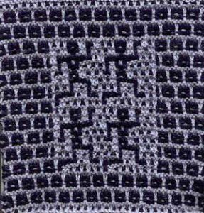 Oddball Sampler Afghan Square #12: Puppet Parade