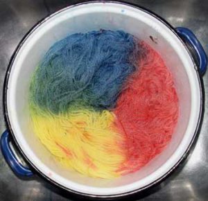 Rainbow Dyeing the Ashford Way