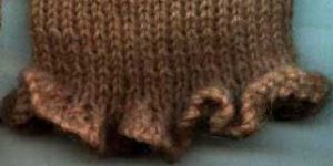 Knitted Ruffled Cast On Edge