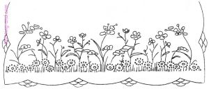 Scalloped Floral Border c1940