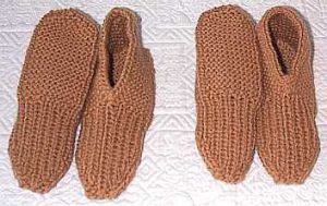 Garter/Rib Slippers
