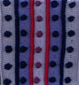 Oddball Sampler Afghan Square #15: Spots & Stripes