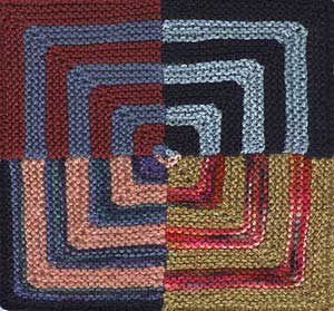 Psychedelic Squares Afghan: Garter St Psychedelic Squares Afghan: Garter St