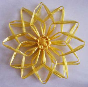 Raffia, Rayon Ribbon Straw and Synthetic Straw Flowers