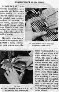 An Outline of What Can Be Made with the Singercraft Guide