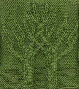 Oddball Sampler Afghan Square #9: Twining Trees