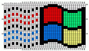 Flying Windows Logo Knitting Chart Flying Windows Logo Knitting Chart