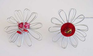 Beaded Wire Loomed Flowers